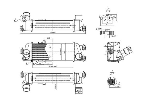 HART Intercooler 619 307 Échangeur air HART H-1 Camionnette 619 307 pas cher