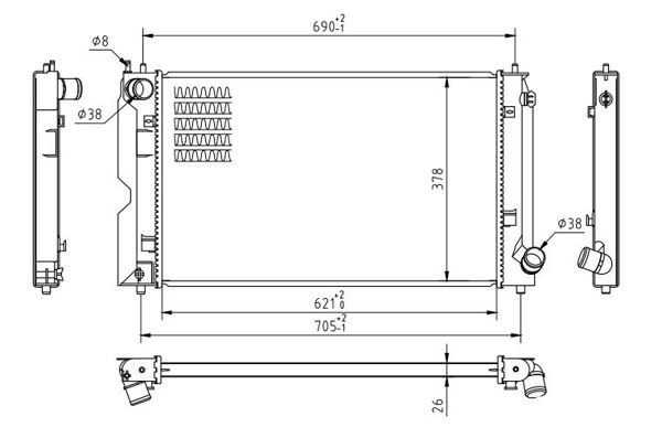 HART Radiatore motore 620 236 620 236 HART Radiatore TOYOTA prezzo