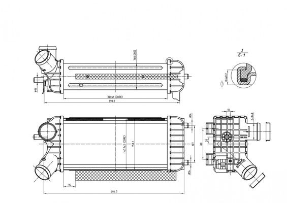 HART Intercooler 621 262 Ford KUGA Intercooler HART 621 262