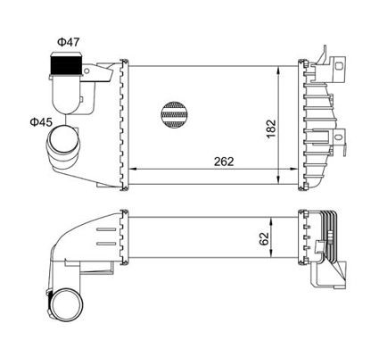 HART Intercooler 621 269 HART Échangeur d'air OPEL 621 269