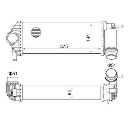 HART Ιντερκούλερ 621 293 Ψυγείο αέρα υπερπλήρωσης HART A-class 621 293 φθηνά
