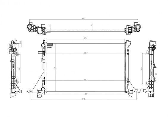 HART Engine radiator 622 014 RENAULT KADJAR HART radiator 622014