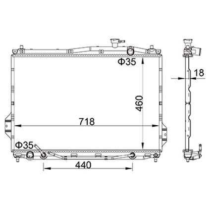HART Radiaator, mootorijahutus 622 270 Jahutusradiaator HART Hyundai i30 622 270