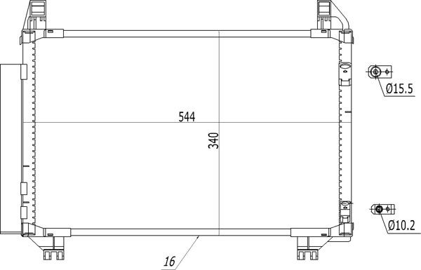 HART Kondensator, klimaanlegg 636 920 HART 636920 Ac kondenser Toyota Urban Cruiser XP11 pris