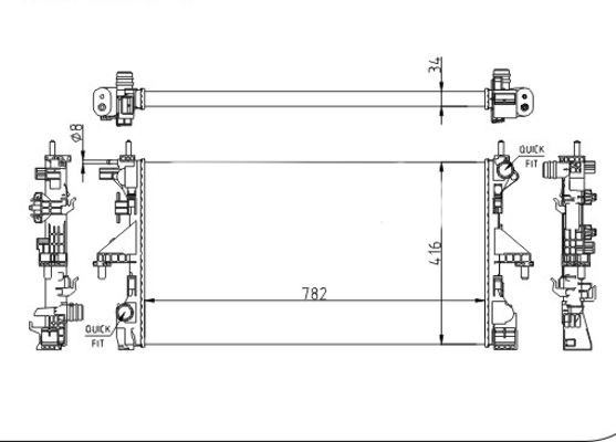 HART Jäähdytin, moottorin jäähdytys 642 967 642 967 HART Jäähdytin FIAT DOBLO