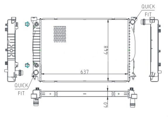 HART Engine radiator 643 019 643 019 HART engine radiator AUDI