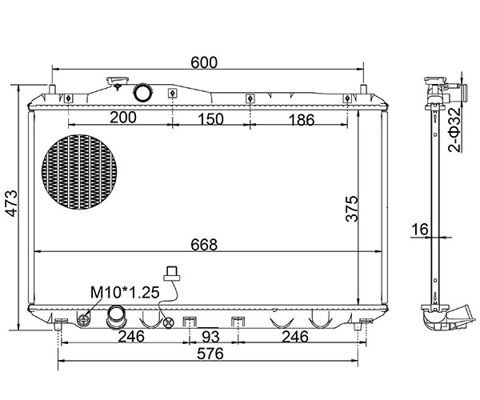 HART Jäähdytin, moottorin jäähdytys 643 965 643 965 HART Jäähdytin HONDA