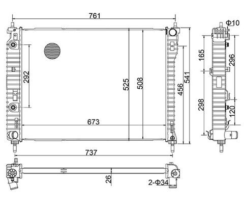 HART Engine radiator 644 084 Opel ZAFIRA HART radiator 644084
