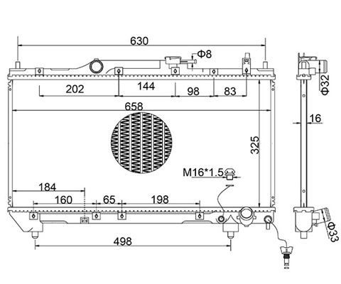HART Radiators, Motora dzesēšanas sistēma 644 094 644 094 Dzesēšanas radiatori TOYOTA RAV 4 HART