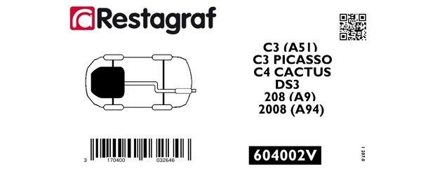RESTAGRAF Clipssæt, karosseri 604002V RESTAGRAF 604002V Clipssæt, karosseri