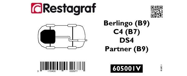 RESTAGRAF Kiinnitinsarja, kori 605001V RESTAGRAF 605001V Kiinnitinsarja, kori