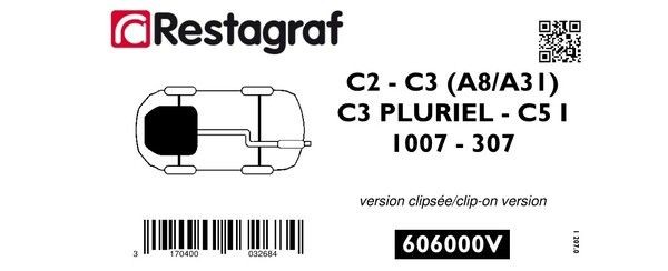 RESTAGRAF Kit de clip de fixation, carrosserie 606000V RESTAGRAF 606000V Kit de clip de fixation, carrosserie