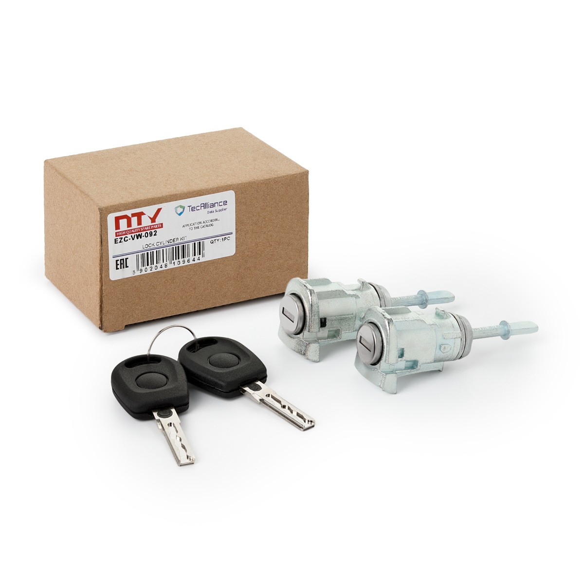 NTY Låsecylindersæt EZC-VW-092 NTY EZC-VW-092 Låsecylinder MB M-klasse billig