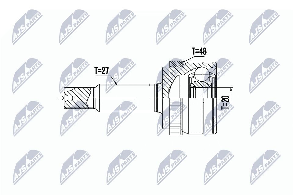 Sada kĺbov hnacieho hriadeľa NTY NPZ-HY-550 NTY NPZ-HY-550: Homokinetický kĺb Hyundai ix35 2011