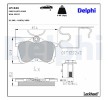 DELPHI | Jogo de pastilhas para travão de disco LP1626 para HONDA Accord VI Hatchback (CH) baratas online