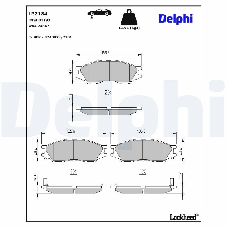 DELPHI Jarrupalat, levyjarru LP2184 DELPHI LP2184 Nissan Almera B10 jarrupalat vaihto hinta