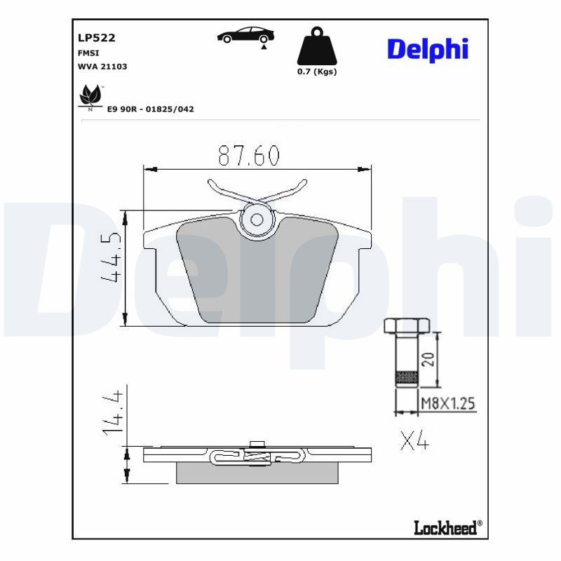 DELPHI Plaquettes de frein LP522 DELPHI LP522 Plaquettes de frein Alfa Romeo 33 905 prix