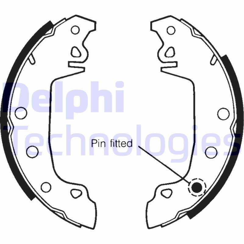DELPHI Piduriklotside komplekt LS1142 Trummelpiduriklotsid DELPHI Peugeot 5008 LS1142