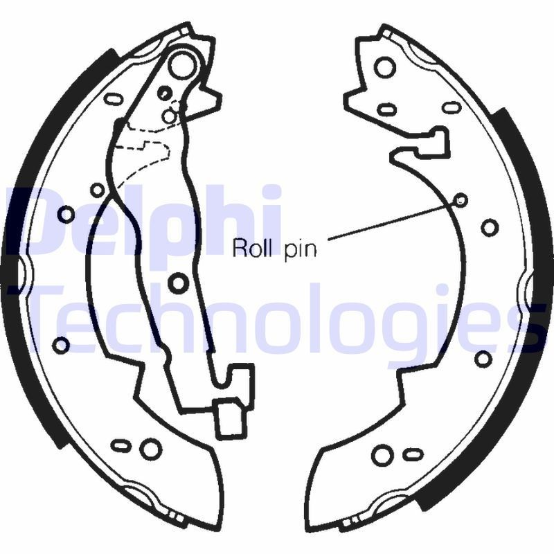 DELPHI Σετ σιαγόνων φρένων LS1233 DELPHI LS1233 Σετ φρένων ταμπουρόφρενα Volvo v50 mw γνήσια τιμες