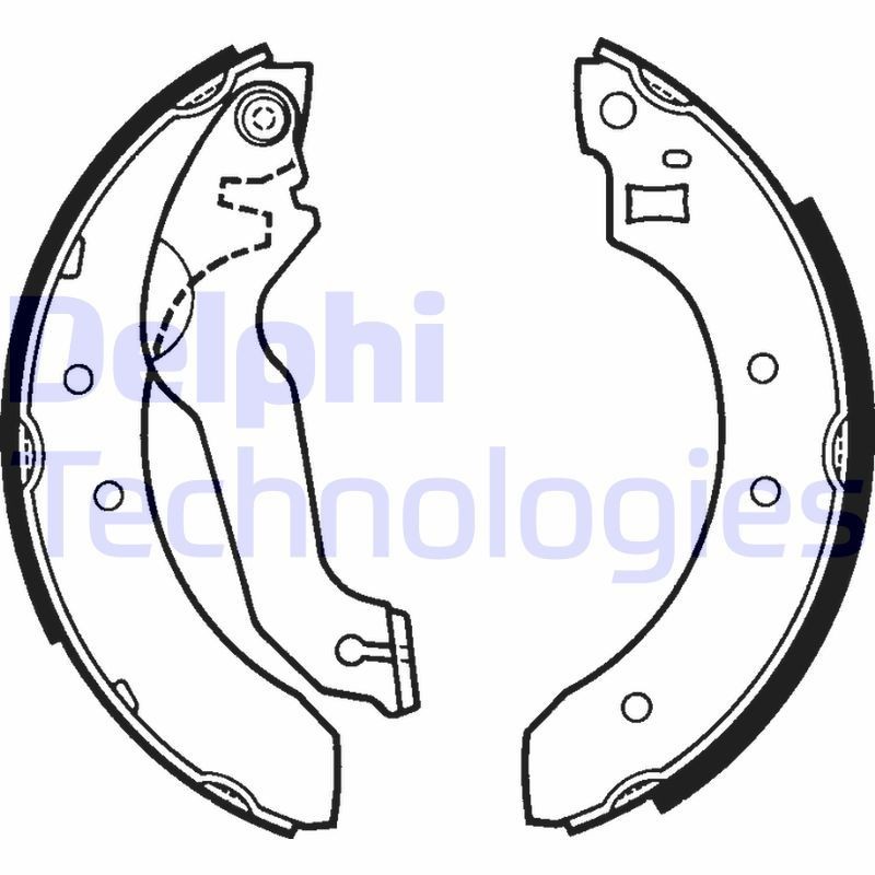 Kit ganasce freni DELPHI LS1249 DELPHI LS1249 Ganasce anteriore e posteriore Nissan TRADE 2004