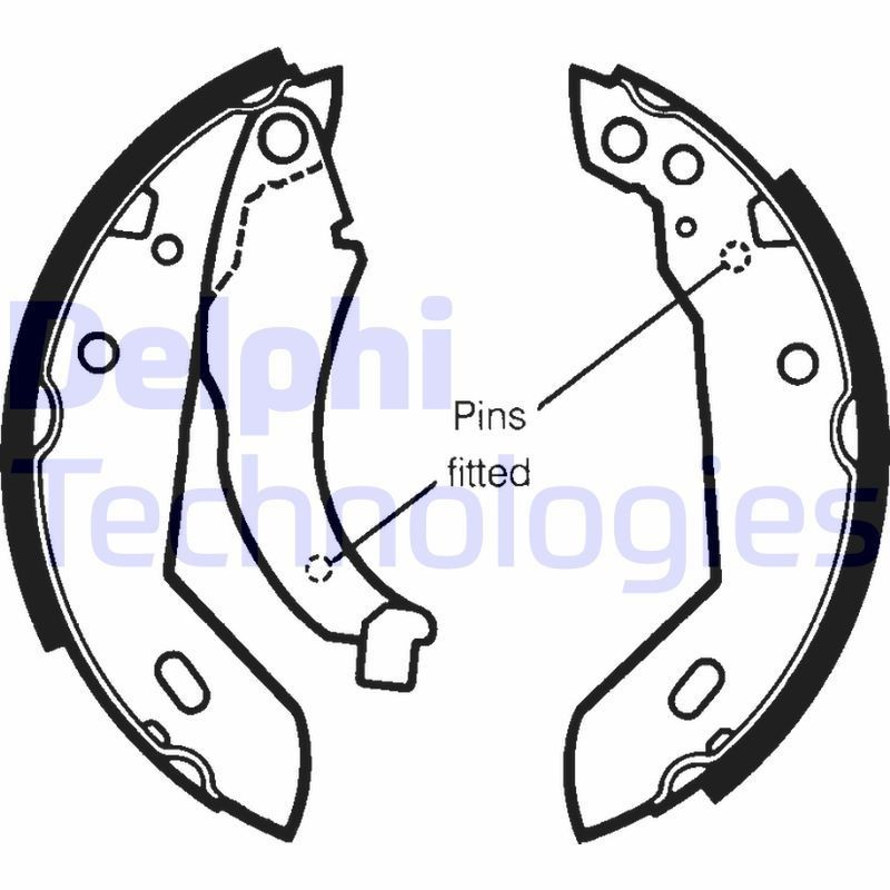 DELPHI Piduriklotside komplekt LS1250 Trummelpiduriklotsid DELPHI 5008 LS1250 odav