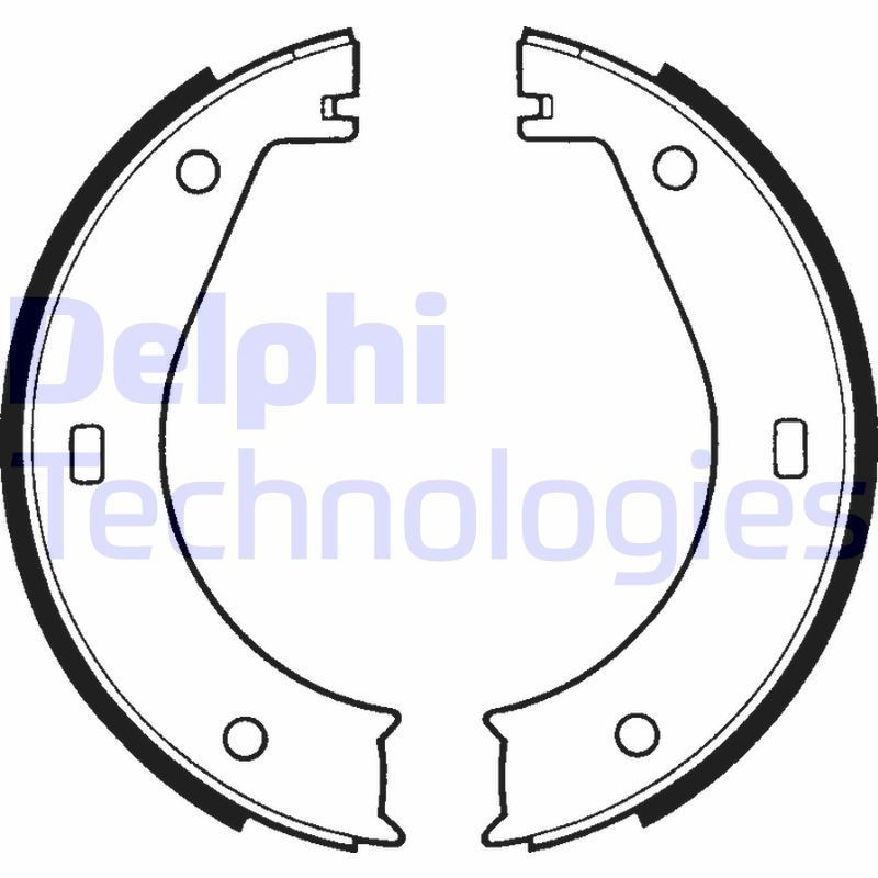 DELPHI Handbromsbackar LS1573 DELPHI LS1573 Handbromsbackar BMW E32 original