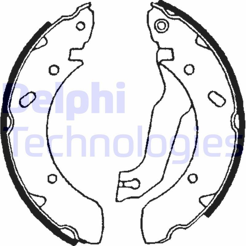 DELPHI Jeu de mâchoires de frein LS1610 Hyundai i20 Kit mâchoires de frein DELPHI LS1610