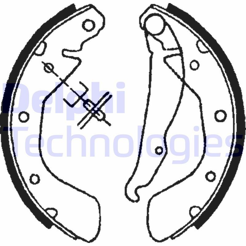 DELPHI Remschoenset LS1622 DELPHI LS1622 Remschoenen Opel KADETT originele