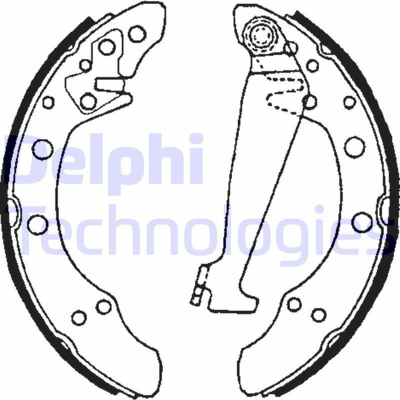 Brake Shoe Set DELPHI LS1625 DELPHI LS1625 Audi 80 1999 Drum brake pads price