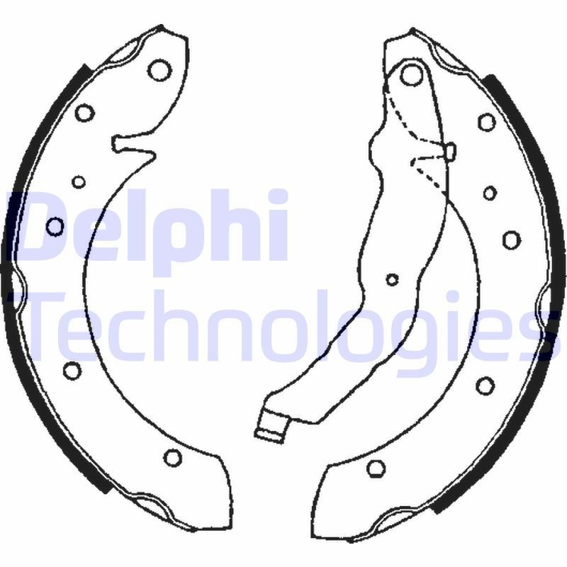 DELPHI Bremžu loku komplekts LS1634 DELPHI LS1634 Bremžu loku Opel OMEGA orģinālās