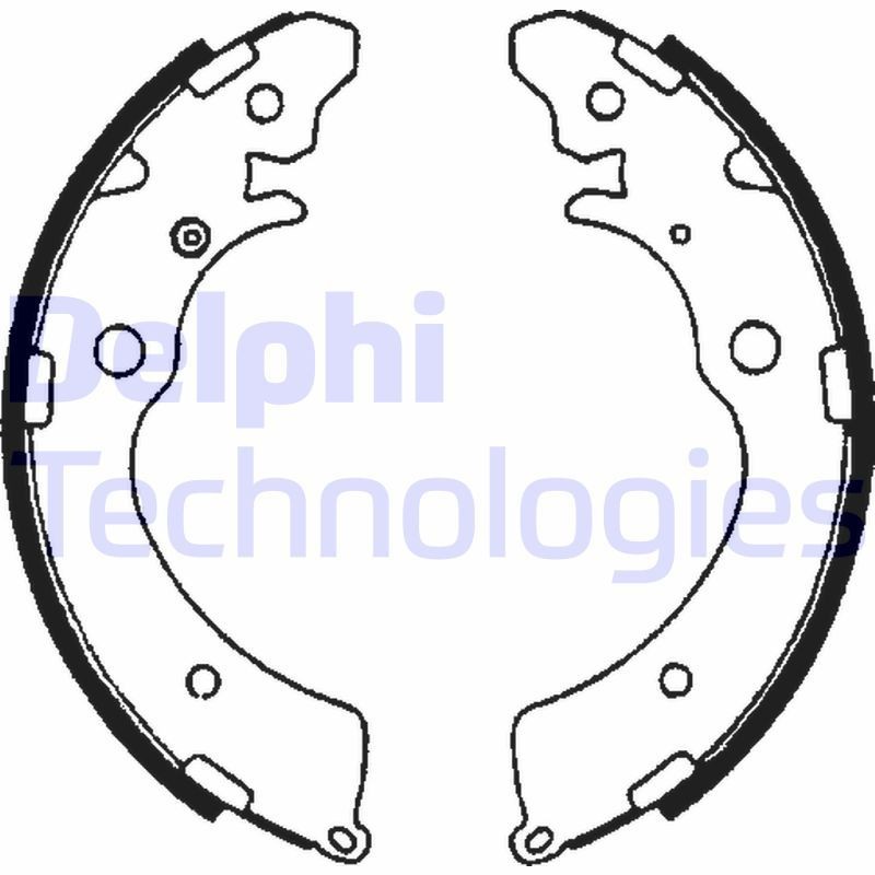 DELPHI Piduriklotside komplekt LS1641 Trummelpiduriklotsid DELPHI Suzuki IGNIS LS1641