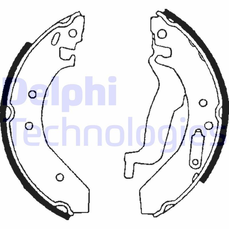 DELPHI Jarrukenkäsarja LS1645 DELPHI LS1645 Honda Civic Aerodeck jarrukenkä