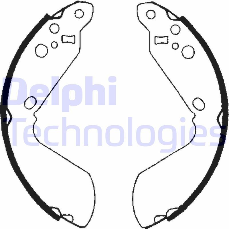 DELPHI Piduriklotside komplekt LS1651 Trummelpiduriklotsid DELPHI Suzuki IGNIS LS1651