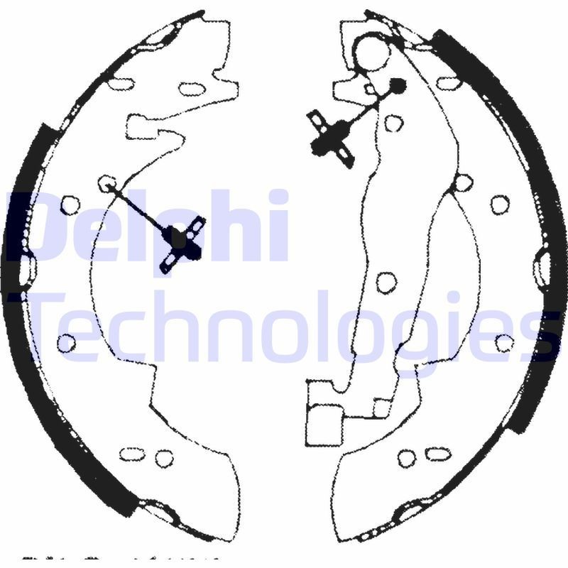 DELPHI Remschoenset LS1690 DELPHI LS1690 Remschoenen Renault SAFRANE originele