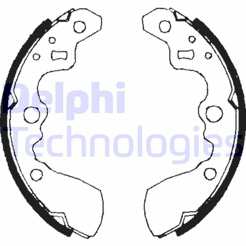 DELPHI Piduriklotside komplekt LS1710 Trummelpiduriklotsid DELPHI Suzuki IGNIS LS1710