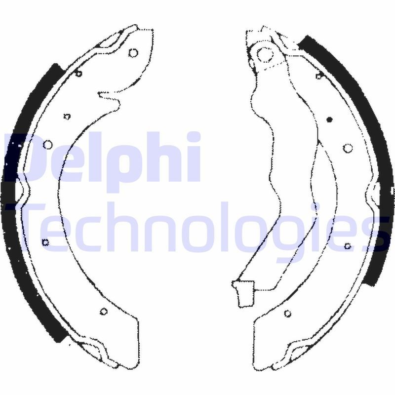 DELPHI Σετ σιαγόνων φρένων LS1714 Σετ σιαγωνες DELPHI Peugeot 607 LS1714
