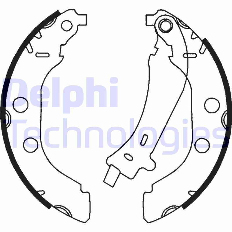 DELPHI Bremsbackensatz LS1723 Bremsbackensatz für Trommelbremse DELPHI 308 LS1723 günstig