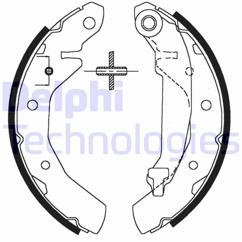 DELPHI Bremsbackensatz LS1821 LS1821 Bremsbeläge für Trommelbremsen CHEVROLET CORVETTE DELPHI kaufen