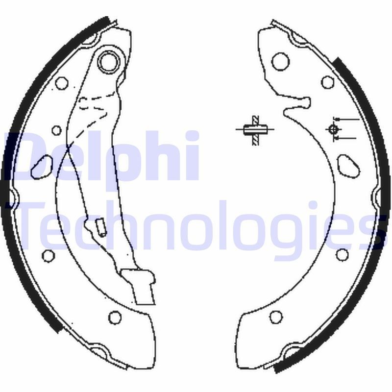 DELPHI Remschoenset LS1843 DELPHI LS1843 Remschoenset Toyota Avensis T22 Sedan prijs
