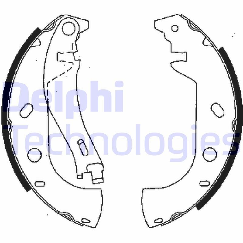 DELPHI Jogo de maxilas de travão LS1847 Jogo de maxilas de travão DELPHI Fiat PANDA LS1847