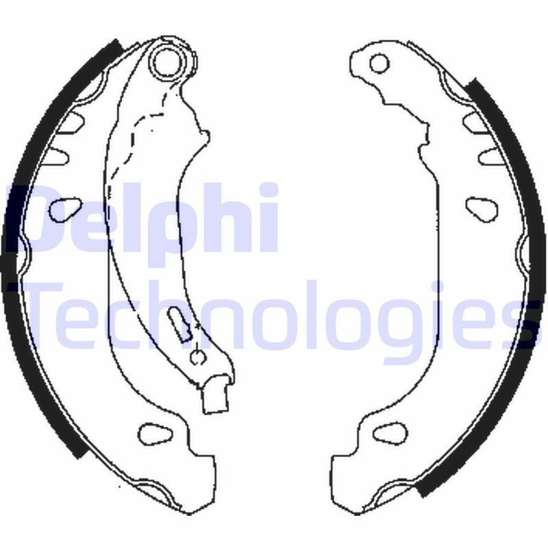 DELPHI Kit ganasce freni LS1848 LS1848 Ganasce freno DELPHI PEUGEOT 308 costo
