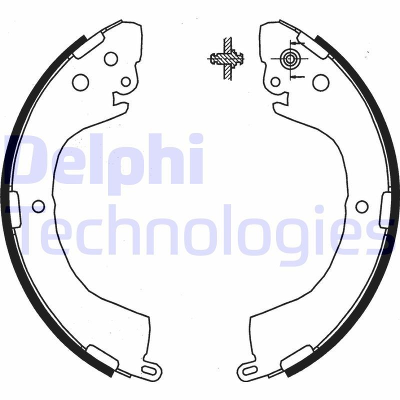 Bremsbackensatz DELPHI LS1852 DELPHI LS1852: Bremsbacken Set Mitsubishi COLT 1999