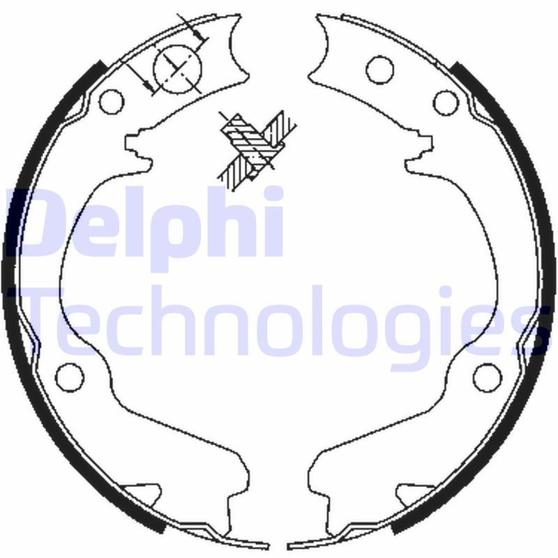 DELPHI Jarrukenkäsarja, seisontajarru LS1899 hinta Subaru SG Käsijarrun jarrukengät LS1899 DELPHI