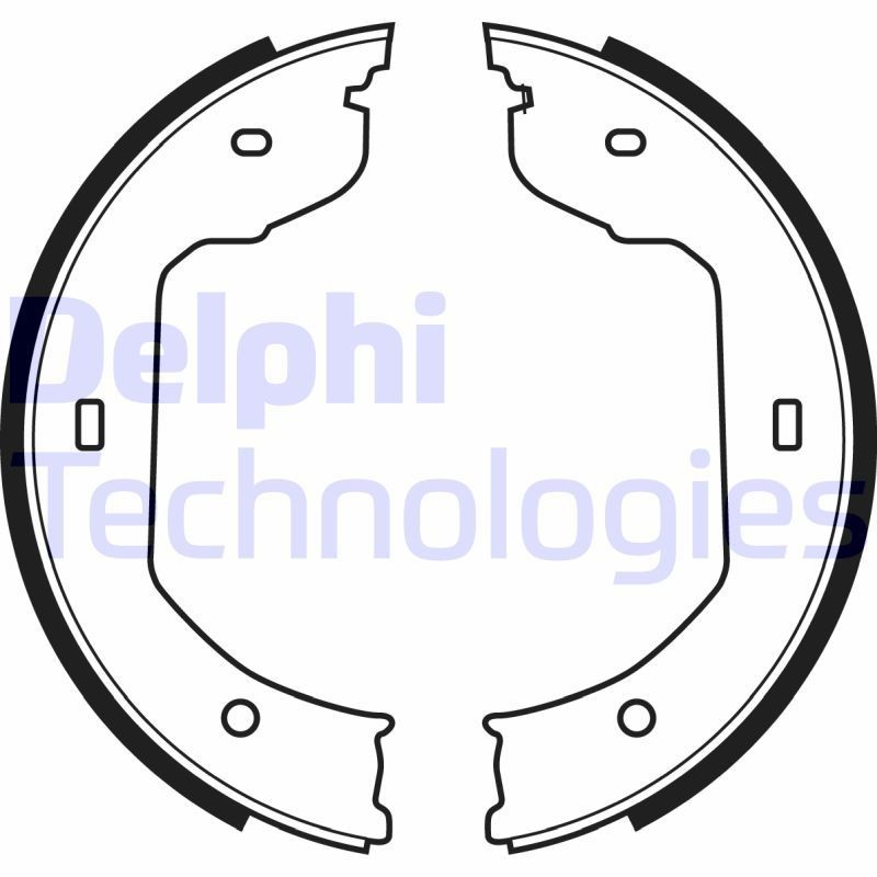 Handbromsbackar DELPHI LS1920 DELPHI LS1920: Parkeringsbroms BMW X5 2002