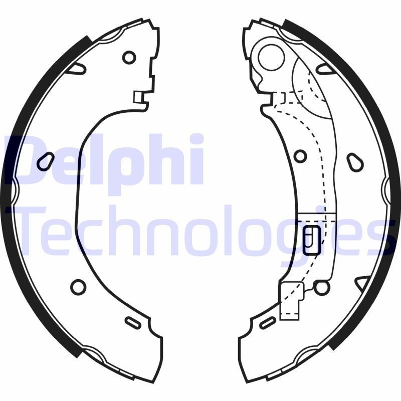DELPHI Bremsbackensatz LS1925 LS1925 Bremsbacken DELPHI PEUGEOT 308
