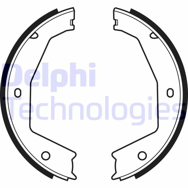 DELPHI Handbrake shoes LS1954 DELPHI LS1954 Handbrake shoes JAGUAR XE (X760) 2.0 300 hp 2020