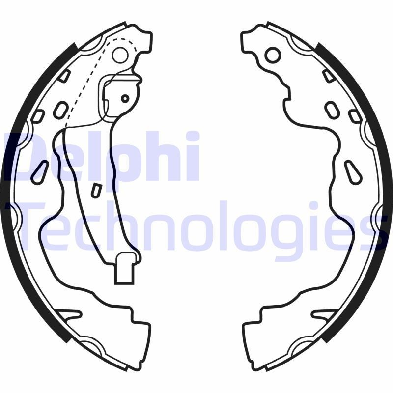 Bromsbacksats DELPHI LS1961 DELPHI LS1961: Bromsbackar Toyota AYGO 2022