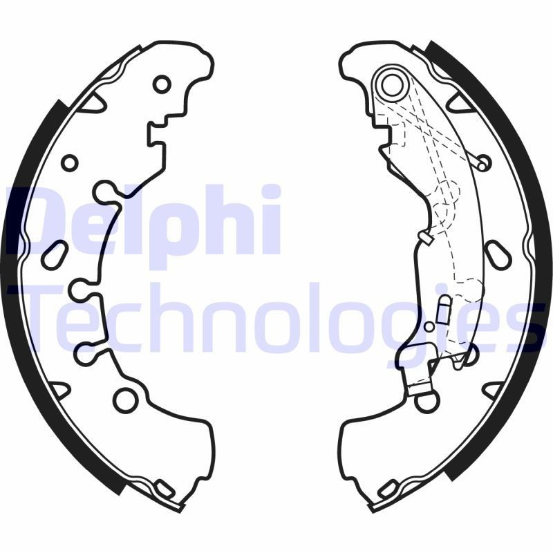 DELPHI Brake Shoe Set LS1980 DELPHI LS1980 genuine Vauxhall Corsa D brake shoes price