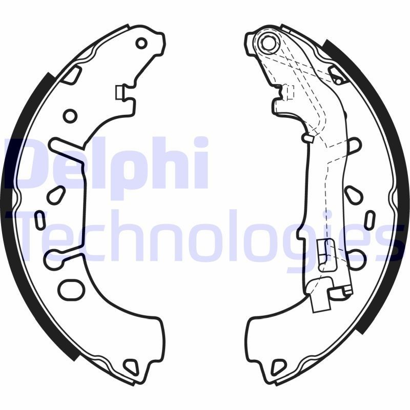 DELPHI Bromsbacksats LS1981 Fiat Punto mk3 199 Bromsbackar DELPHI LS1981