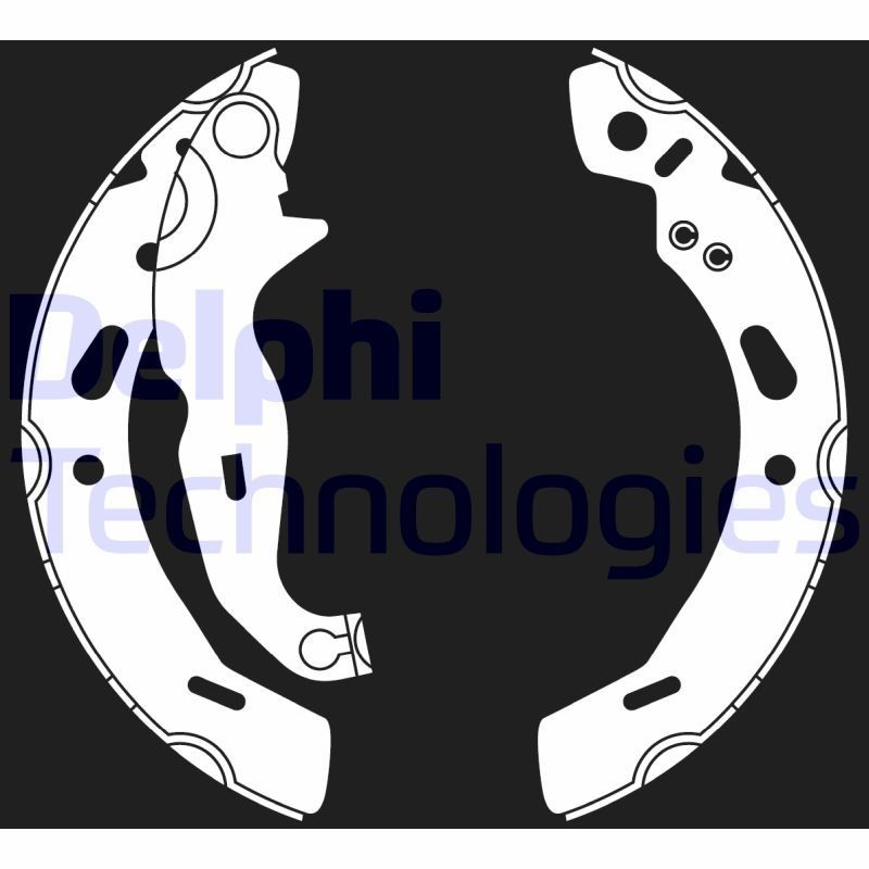 Jogo de maxilas de travão DELPHI LS2016 DELPHI LS2016: Maxilas de travão Ford KA 2014